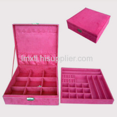 New arrival faux suede jewelry box/beauty case