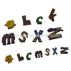 3D soft Pvc animal Letter