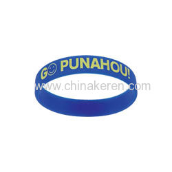 100% silicone bracelet with embossed logo