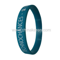promotional blue printed silicone band