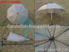 double used umbrella and stick