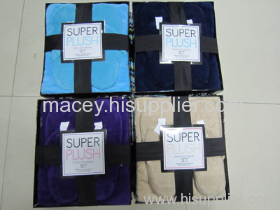 Throw and Slipper Set