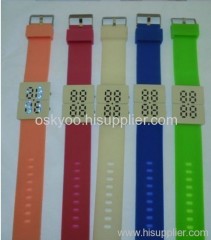 Silicone LED watch,2012 Newest silicone band LED wrist Watch