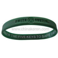 new with color filled silicone wristband