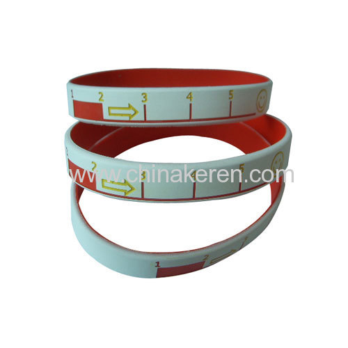 silicone debossed & print bracelet