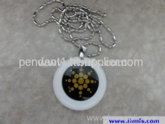 Energy lava pendant,coloured glaze healthcare energy pendant sunflower