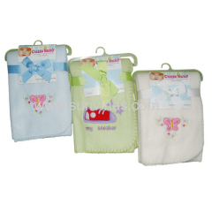 pretty embroidery fleece baby blankets