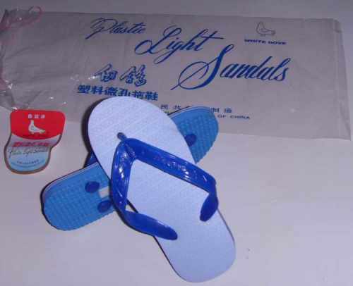 white dove brand plastic light slipper