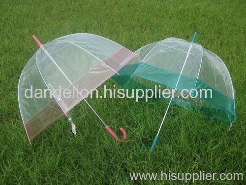 transparent straight umbrellas