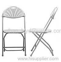 Folding Fan Back Plastic Chair