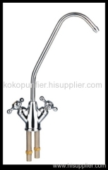 dual pipe goose neck faucet