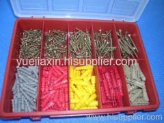 PP Plastic box with ten grids/screw assortment kit/fasteners packaging