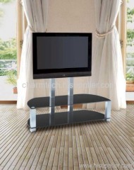 Silver Square Aluminum Tube Plasma TV Stand