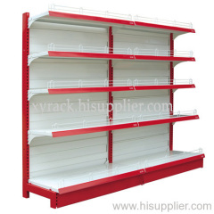 single and double sided supermarket shelf