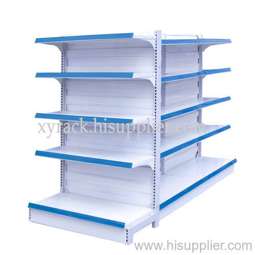 double-sided supermarket shelving