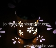 Solar ceramic lamp