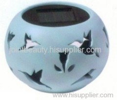 Solar ceramic lamp