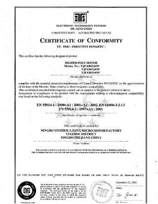 CE CERTIFICATE