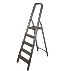 5 Step Ladder Lightweight Aluminum Folding Frame Stepladder EN131 Certified