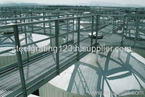 Steel grating platform