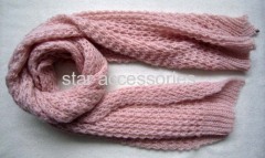 acrylic jacquard knitted scarf