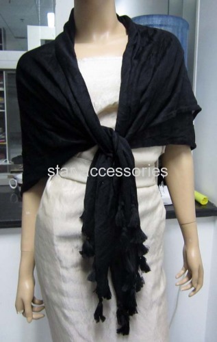 acrylic woven patchwork scarf