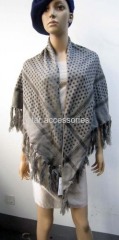 acrylic jacquard knitted scarf