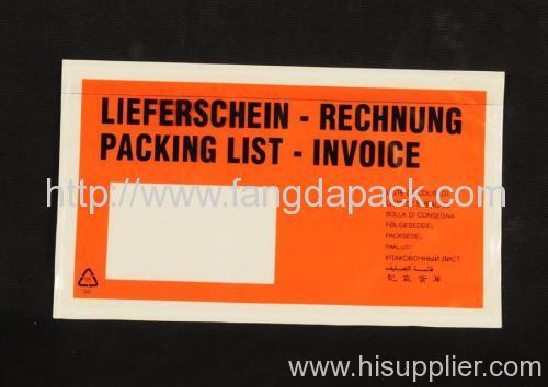 self adhesive packing list envelope