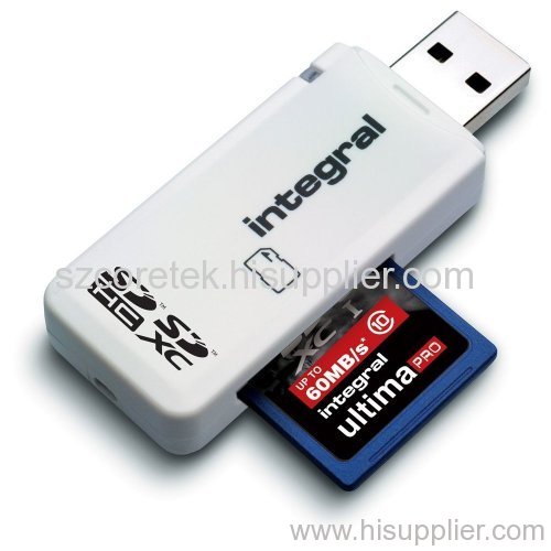 Integral USB 2.0 Single Slot SD Reader