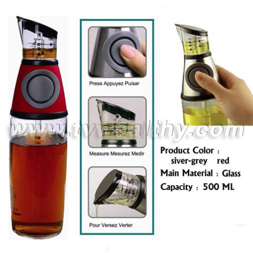 Press & Measure Set of 2 Oil and Vinegar Dispensers