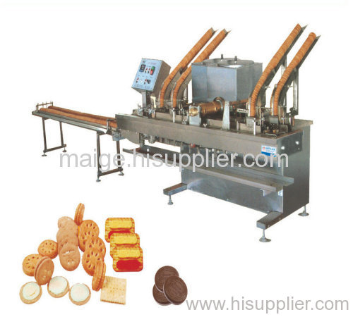 Cream /Jam chocolate biscuit sandwich machinery