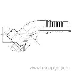 45° O-ring Metric Female24° Cone Seal H.T