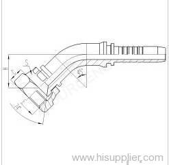 45° Metric Female 74°Cone Seat Seal