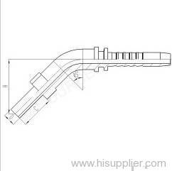 45° Metric Standpipe Straight Din