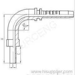 90° Metric Standpipe Straight Din