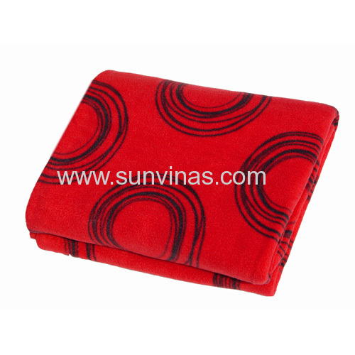 round printing fleece blanket