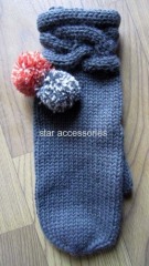 acrylic plain knitted gloves