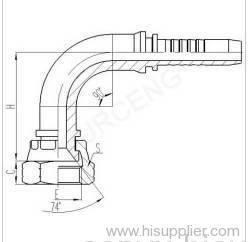 90° JIC FEMALE 74°CONE SEAT SEAL