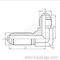 90° ELBOW METIRC MALE 74°CONE BULKHEAD