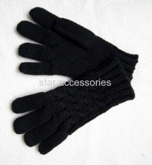 acrylic jacquard knitted gloves