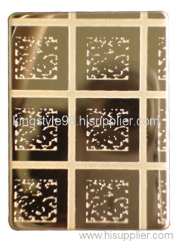 PVD Mirror Etched Rose Gold Decorative Stainless Steel Sheet /Plate