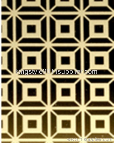 PVD Mirror Etched Gold Decorative Stainless Steel Sheet /Plate