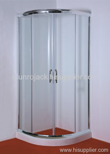 bright silver shower enclosure