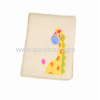 giraffe embroidered baby fleece blankets