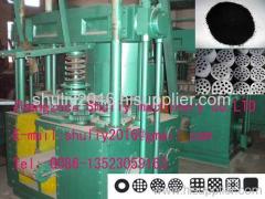 Briquette machine for briquette with holes