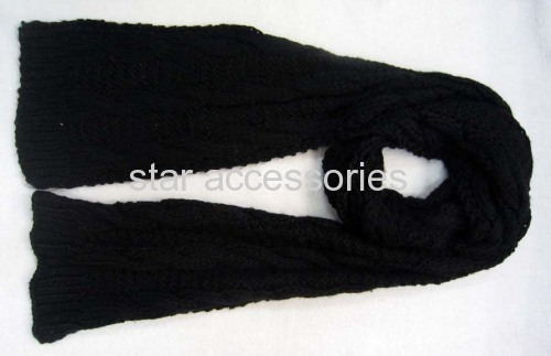 acrylic jacquard knitted scarf