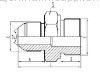 hydraulic adapter and metric thread 74''cone flared tube adapters