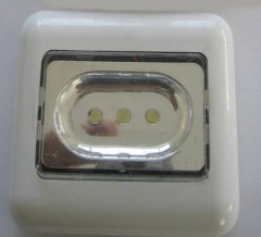 hand pressing flash light