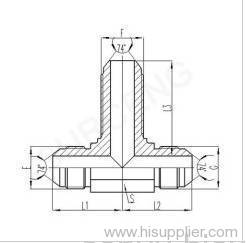 JIC MALE 74°CONE BULKHEAD BRANCH TEE