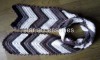acrylic herringbone knitted scarf